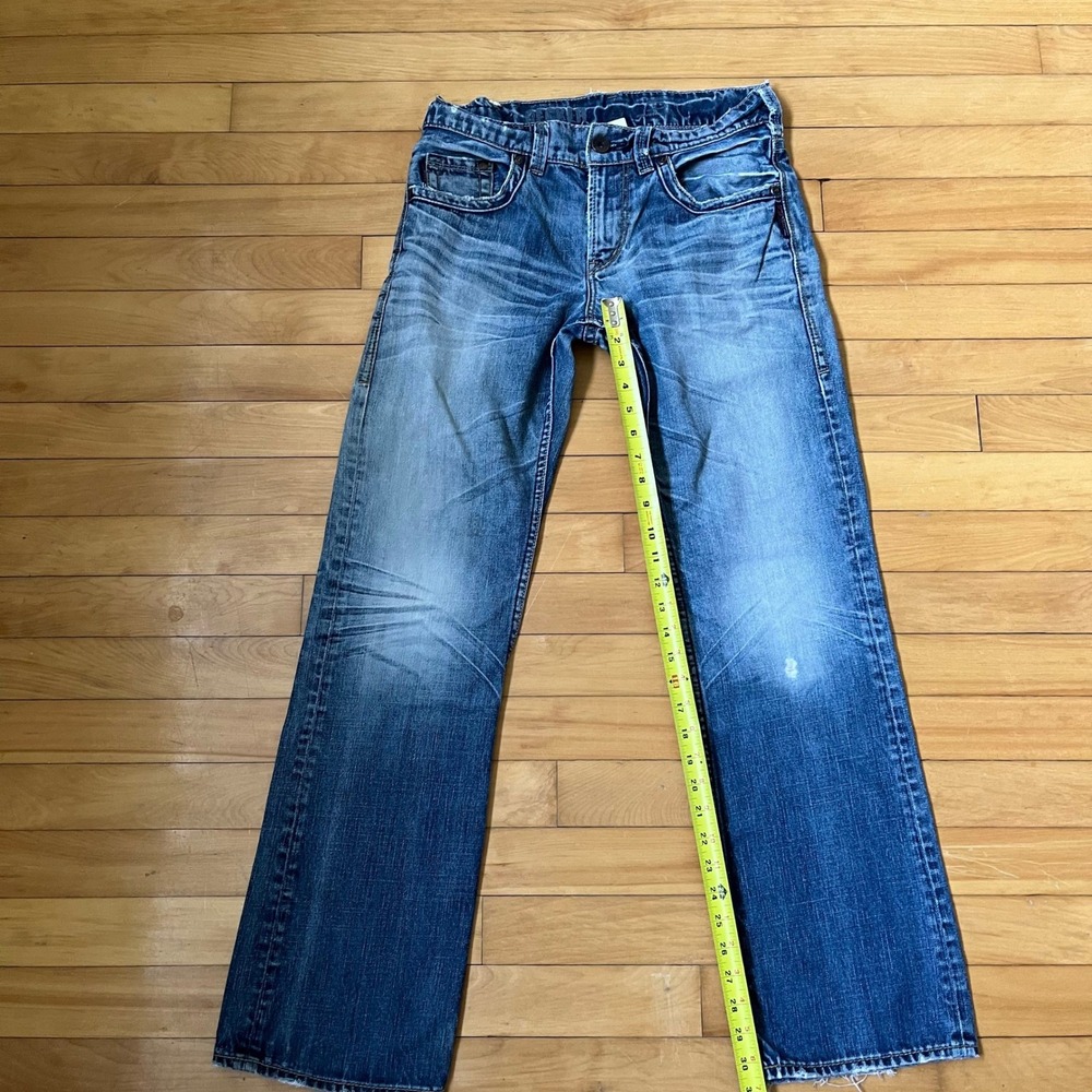 Silver Jeans Co Mens Straight Leg Distressed Decker Denim Blue Jeans 31x31 - Picture 7 of 16